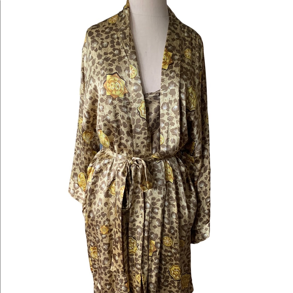 Vintage Victoria’s Secret gold label nightgown and matching Road 100% silk